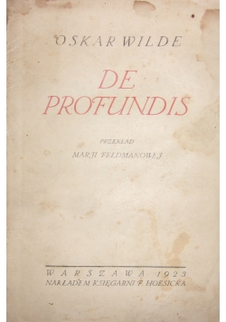 De Profundis,1923r.