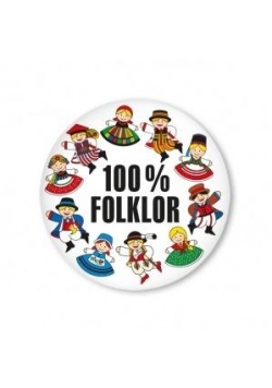 Przypinka mała - 100% folklor 37 mm FOLKSTAR