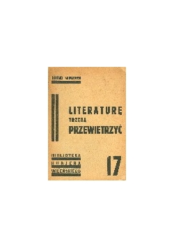 Literaturę trzeba przewietrzyć, 1935r.