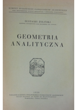 Geometria analityczna, 1938 r.