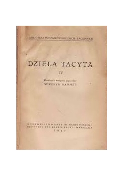Dzieła Tacyta, IV. 1947 r.