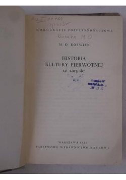 Historia kultury pierwotnej w zarysie