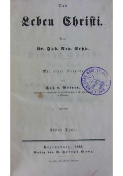 Das leben Christi, 1843r.