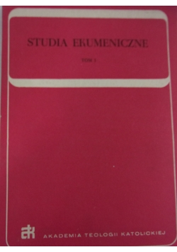 Studia ekumeniczne, tom 1
