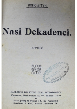 Nasi Dekadenci tom 2 1922 r,
