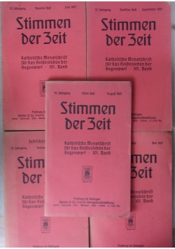 Stimmen Der Zeit 1921 r.