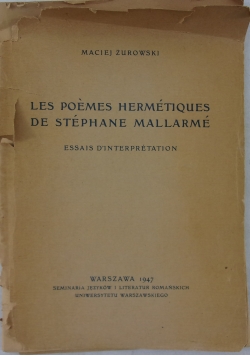 Les poemes hermetiques de Stephane Mallarme, 1947r.