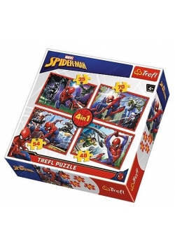 Puzzle 4w1 W sieci Spider-mana TREFL