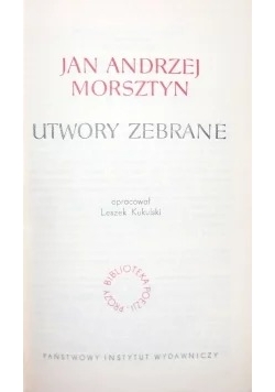 Utwory zebrane Morsztyn