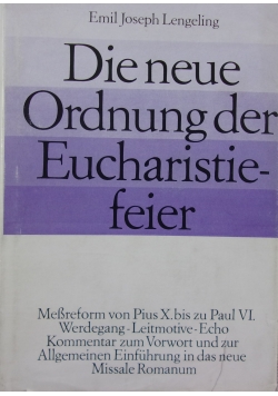 Die neue ordnung der Eucharistiefeier