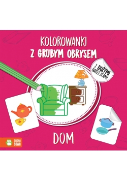 Kolorowanki z grubym obrysem. Dom