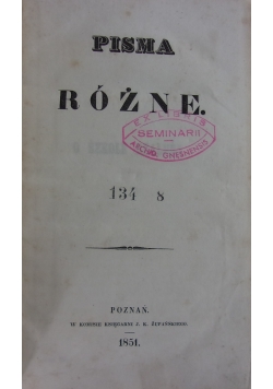 Pisma Różne,1851r.