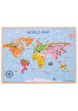 Drewniana Mapa Świata