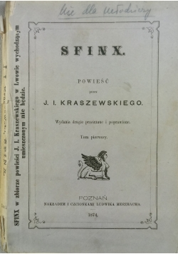 Sfinx, 1874 r.