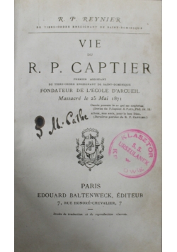 Vie du R.P. Captier 1871 r