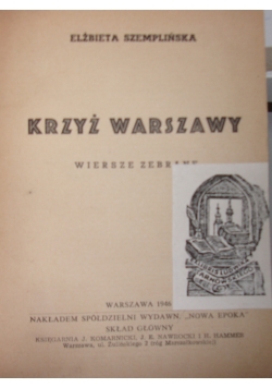 Krzyż Warszawy ,1946r.