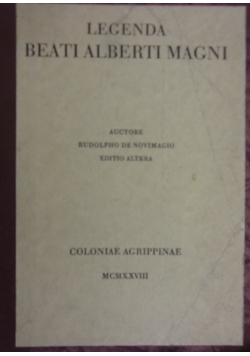 Legenda Beati Alberti Magni, 1928 r.