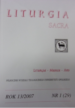 Liturgia Sacra, nr. 1(29)