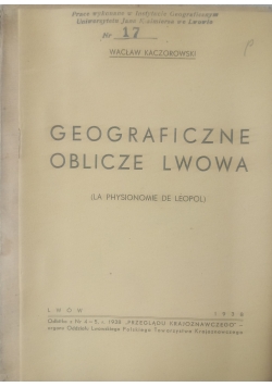 Geograficzne oblicze Lwowa, 1938 r.
