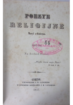 Poezye religijne Maryi z Gniezna, 1857 r.