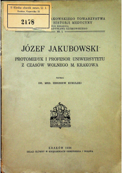 Józef Jakubowski 1936 r
