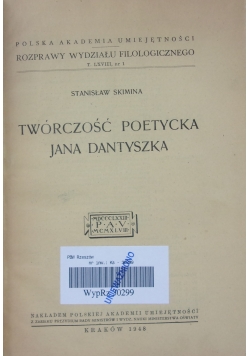 Twórczość poetycka Jana Dantyszka 1948 r.