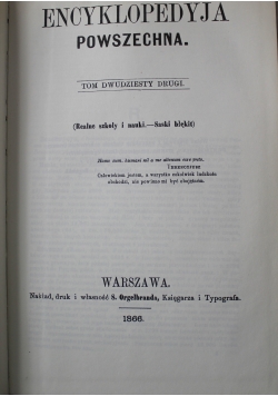 Encyklopedia powszechna Tom 22 Reprint
