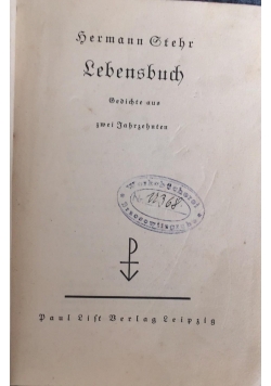 Lebensbuch, 1934 r.
