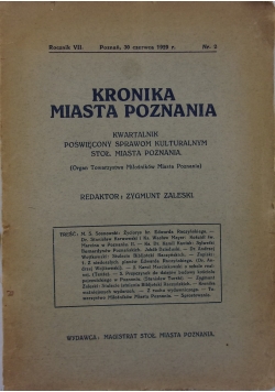 Kronika miasta Poznania, 1929 r.