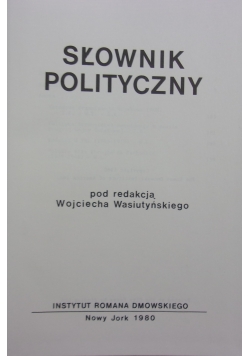 Słownik polityczny