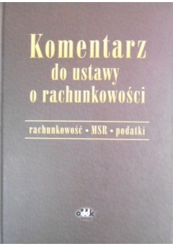 Komentarz do ustawy o rachunkowości