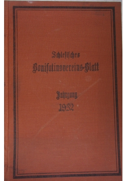 Schlesisches Bonifatiusoereins-Blatt ,1932r.