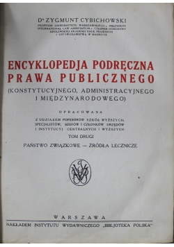 Encyklopedia podręczna Prawa Publicznego około 1926 r.