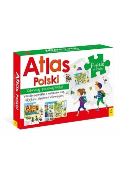 Atlas Polski +Plakat z mapą +Puzzle