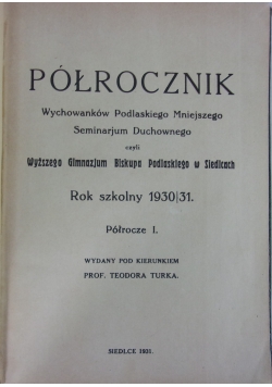 Półrocznik, 1931 r.