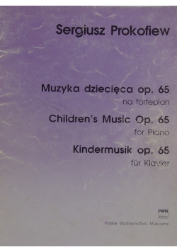 Muzyka dziecięca op.65