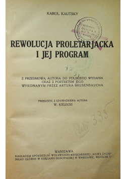 Rewolucja proletarjacka i jej program  1924 r.