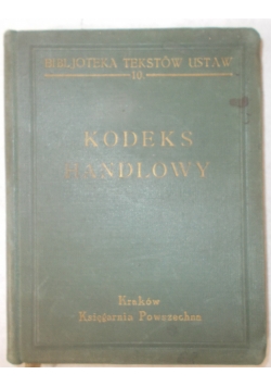 Kodeks handlowy, 1934 r.