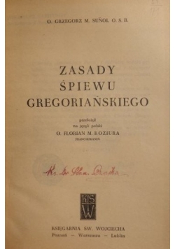 Zasady śpiewu gregoriańskiego