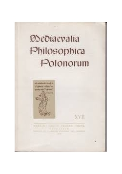 Mediaevalla Philosophica polonorum XXII