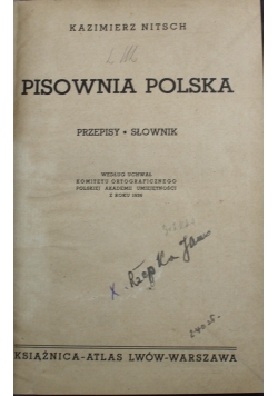 Pisownia Polska przepisy słownik 1936 r.