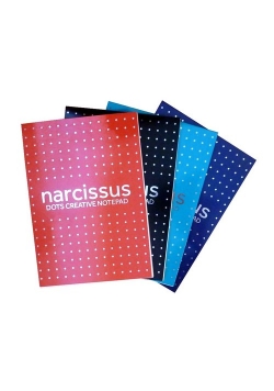 Blok Narcissus A5 klejony z góry Kropka 80 kartek 12 sztuk
