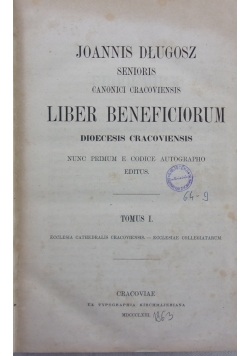 Canonici Cracoviensis Opera Omnia, T. VII, 1863 r.