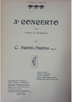 Concerto pour Violon et Orchestre