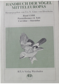 Handbuch der Vogel Mitteleuropas Band 13