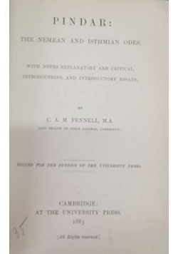 Pindar, 1883r.