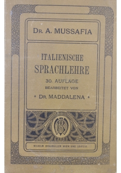 Italienische Sprachlehre in regeln und beispielen, 1916 r.