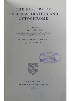 The History of Cell Respiration and Cytochrome