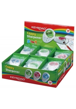 Temperówka z gumką KEYROAD Cappy 18 sztuk mix
