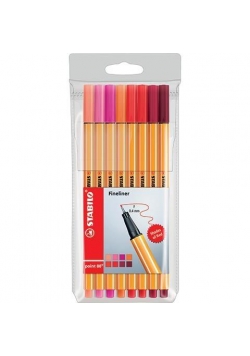 Cienkopis Point 88 odcienie czer.8szt etui STABILO